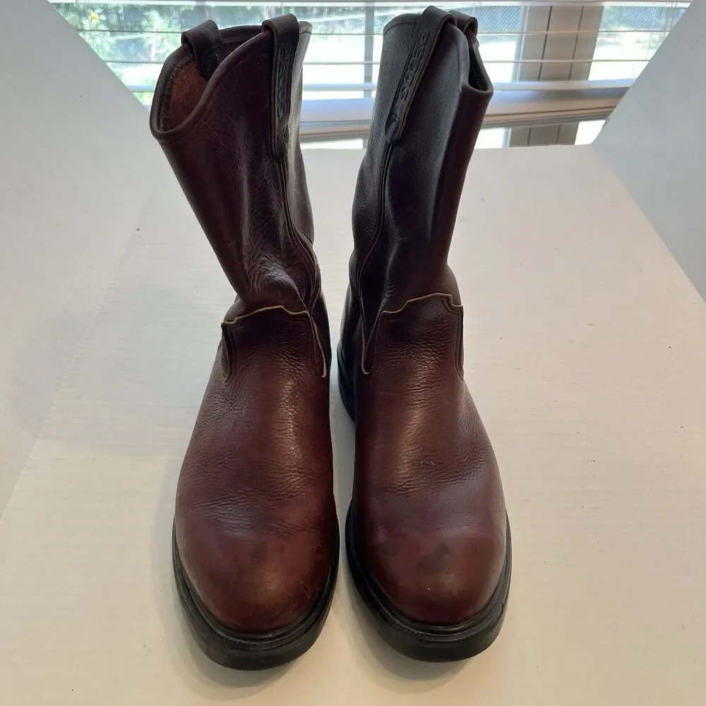Red Wing Pecos 1132 Men's Size 12D Leather Boots USA Made Dark Brown